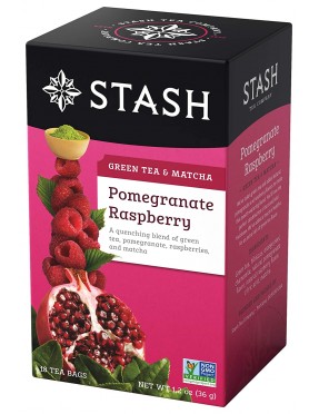 Stash Tea Pomegrante Raspberry With Matcha Tea (6x18 Bag)