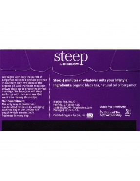 Bigelow Steep Organic Earl Grey Black Tea (6x20 BAG )