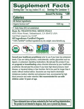 Traditional Medicinals Licorice Root Herb Tea (6x16 Bag)