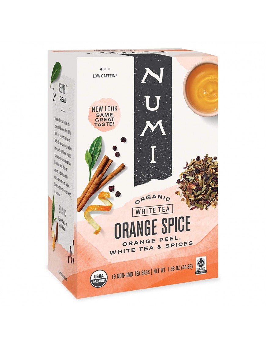 Numi Tea Orange Spice White Tea (6x16 Bag)