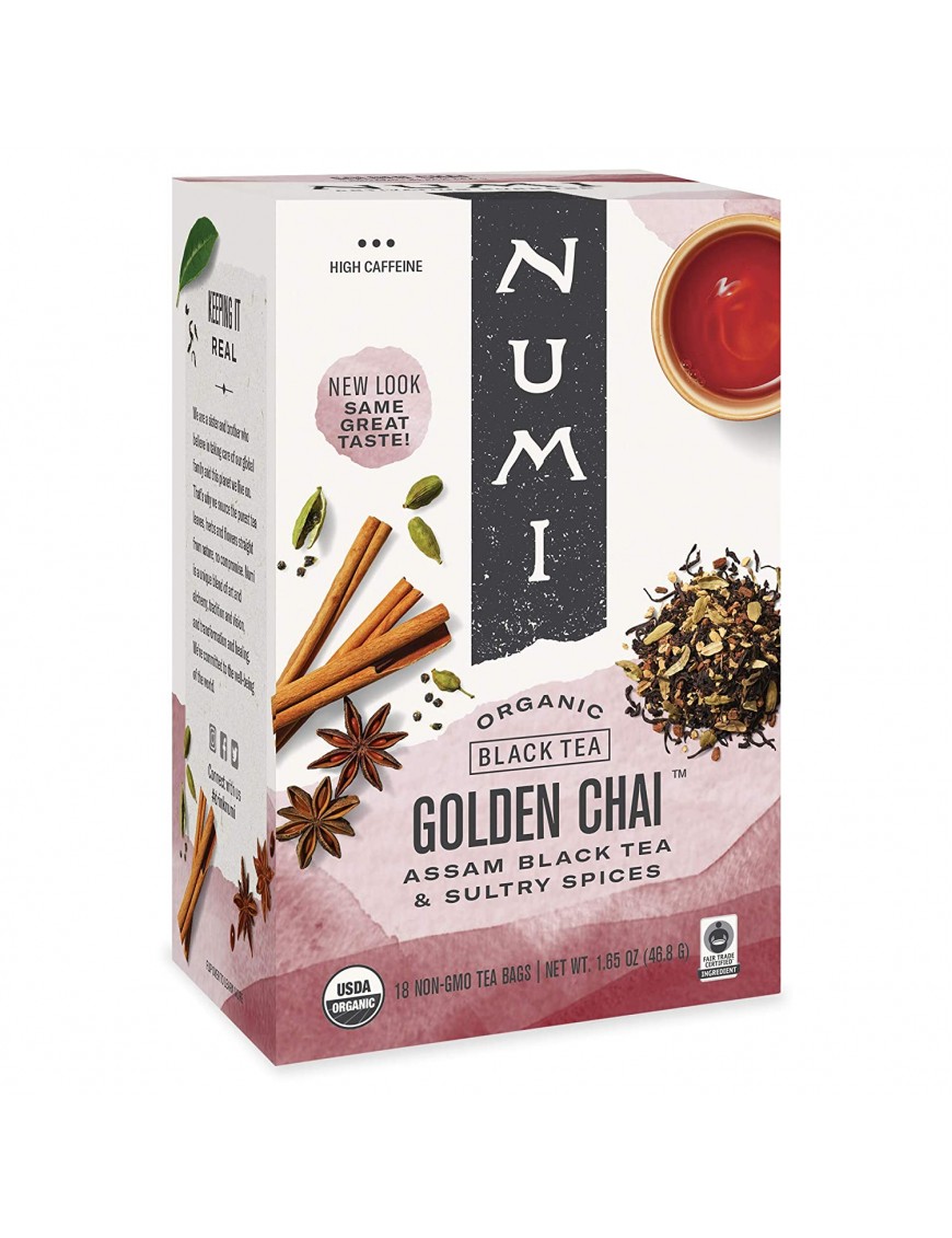 Numi Tea Golden Chai Black Tea (1x18 Bag)