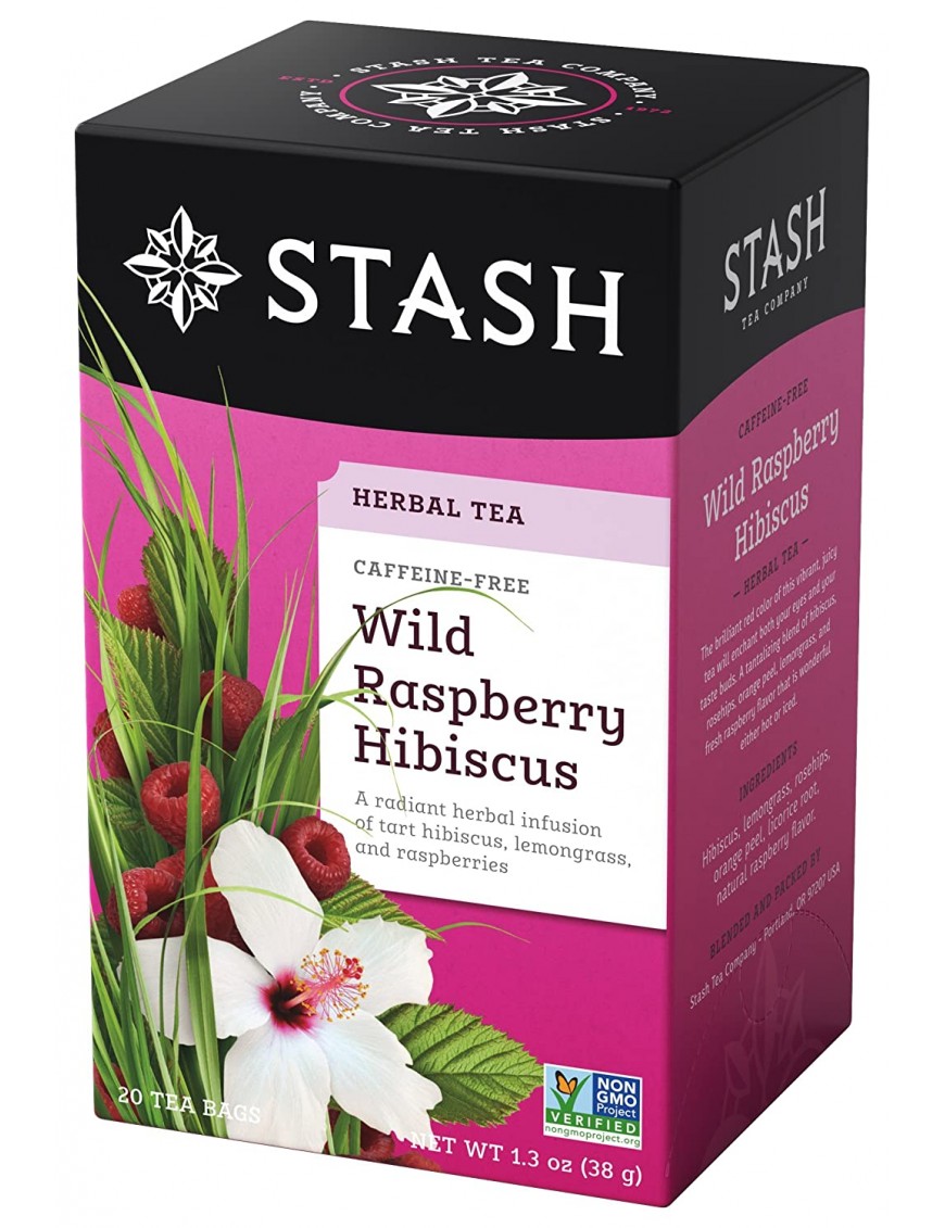 Stash Tea Wild Raspberry Hibiscus Tea (6x20 CT)