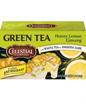 Celestial Seasonings Honey Lemon Ginseng Green Tea (6x20 Bag)