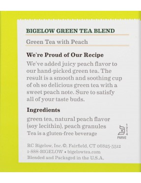 Bigelow Green Tea with Peach (6x20 EA)