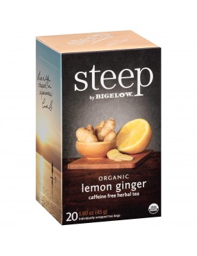 Bigelow Steep Organic Lemon Ginger Tea (6x20 BAG )