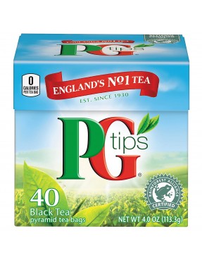 Pg Tips Pyramid Black Tea 40 Ct (6x4.4 Oz)