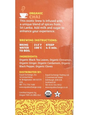 Equal Exchange Black Chai (6x20 Bag) 