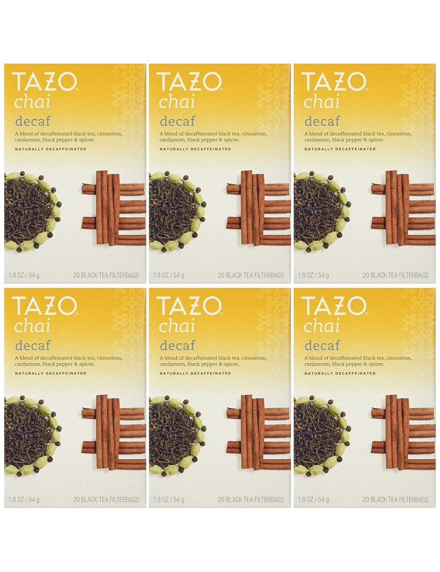 Tazo Tea Chai Decaf Black Tea (6x20 Bag)