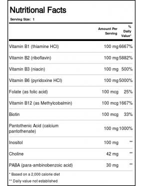 Zahlers B Complex - 180 Capsules