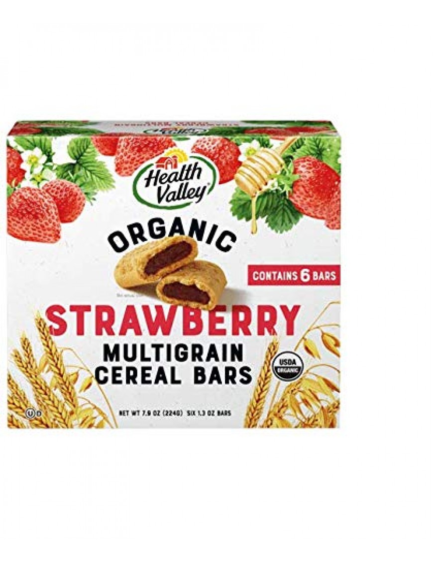 Health Valley Strawberry Cobbler Cereal Bar (6x7.9 Oz)