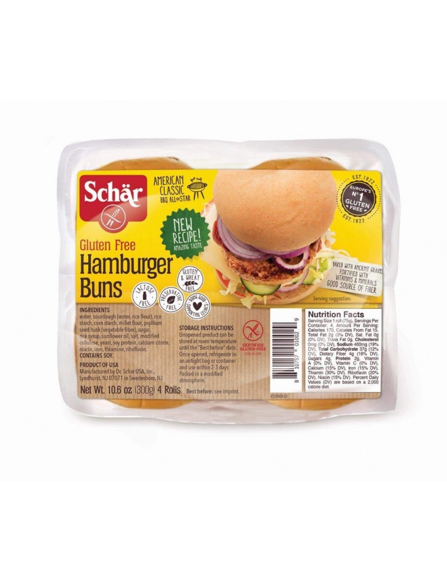 Schar Hamburger Buns (6X10.6 OZ)Schar Hamburger Buns (6X10.6 OZ)