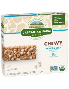 Cascadian Farms Vanilla Chip Granola Bar (12x7.4 Oz)