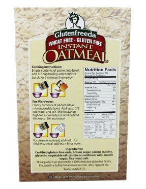 Glutenfreeda Oatmeal Mpl Rasin (8x10.5 Oz)