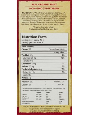 Nature's Path Un-Frosted Strawberry Toaster Pastry (12x11 Oz)