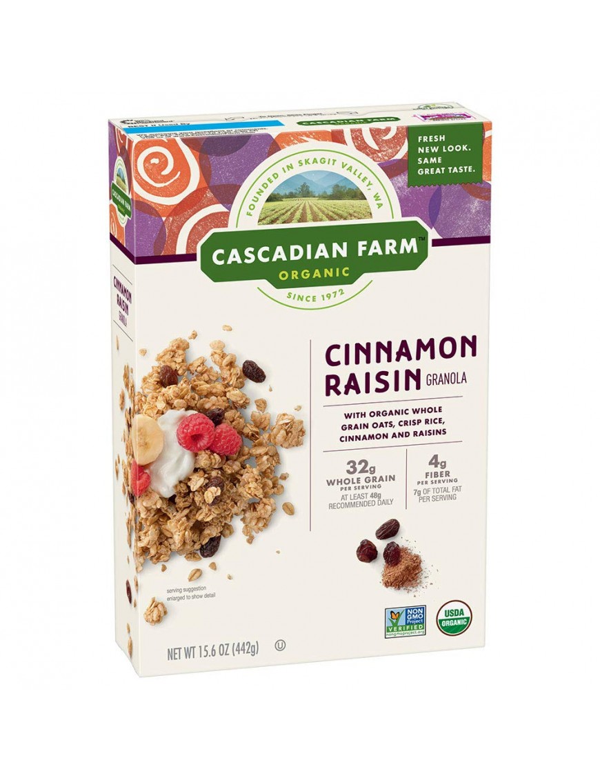 Cascadian Farm Cinn Raisin Granola (6x15.6OZ )