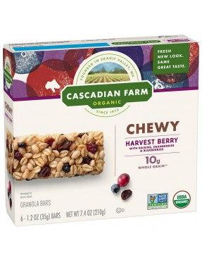 Cascadian Farms Harvest Berry Granola Bar (12x7.4 Oz)