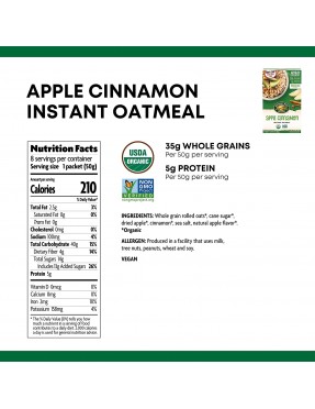 Nature's Path Apple Cinnamon Oatmeal Pouch (6x8x1.75Oz)