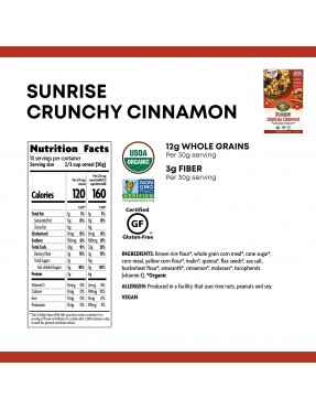 Nature's Path Sunrise Crunchy Cinnamon Cereal (12x10.6 OZ)