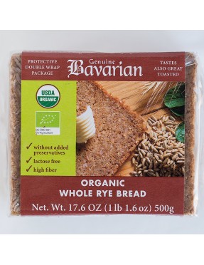 Bavarian Organic Whole Rye Bread (6x17.6Oz)