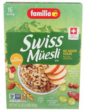 Familia Muesli Swiss Sugar Free (6x32 Oz)