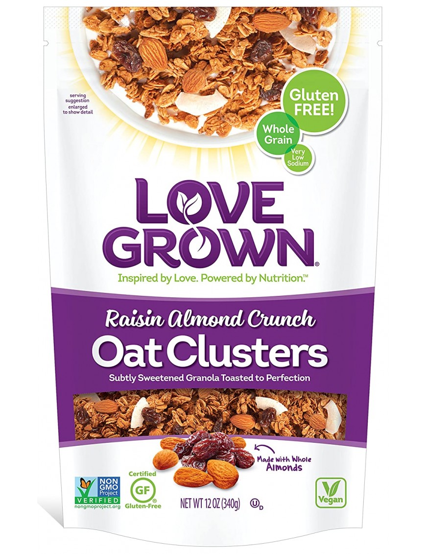 Love Grown Foods Raisin Almond Crunch Granola (6x12OZ )