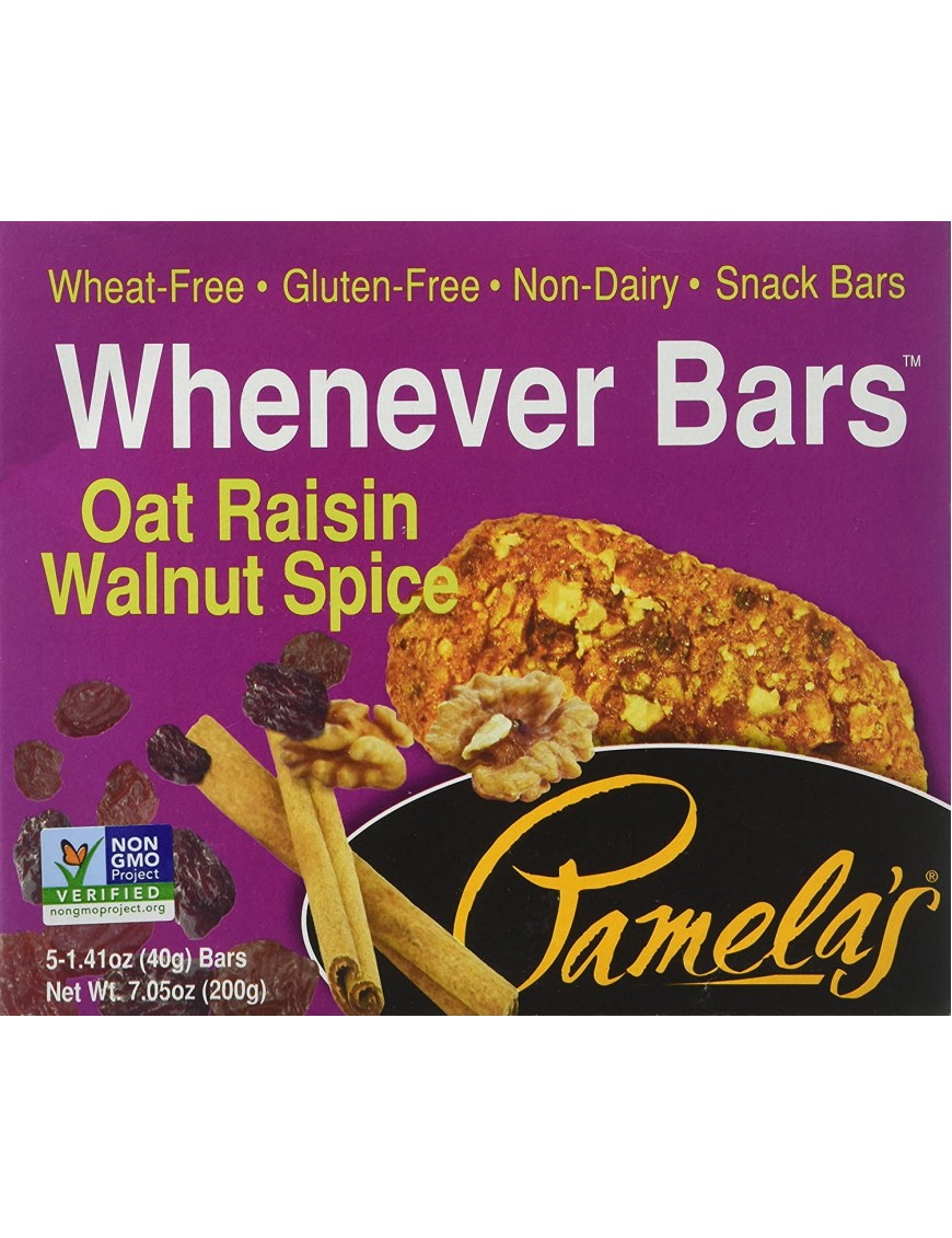 Pamela's Oat Raisin Walnut Spice Bars (6x5 CT)