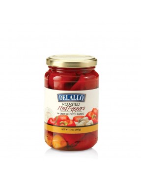 De Lallo Roasted Red Peppers With Garlic (12x12Oz)