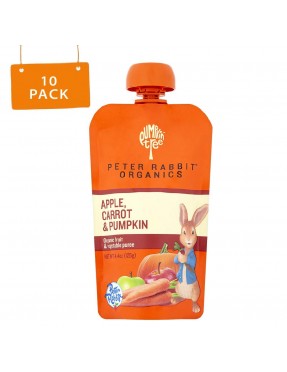 Peter Rabbit Organics Pumpkin Carrot & Apple Fruit Puree (10x4.4 Oz)