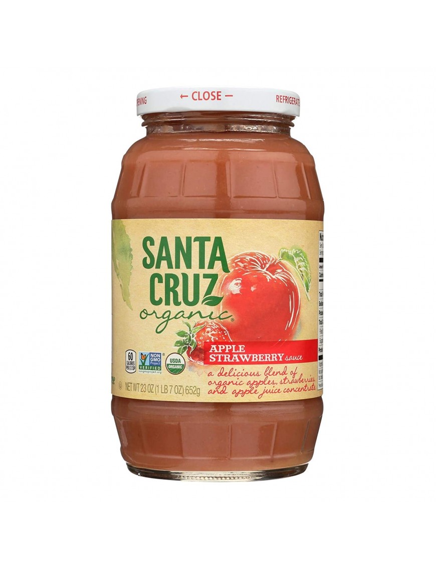 Santa Cruz Organic Strawberry Applesauce (12x23 Oz)