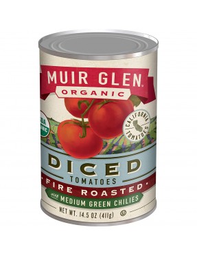 Muir Glen Org Diced Fire Roasted Tomato + Chilies (12x14.5 Oz)