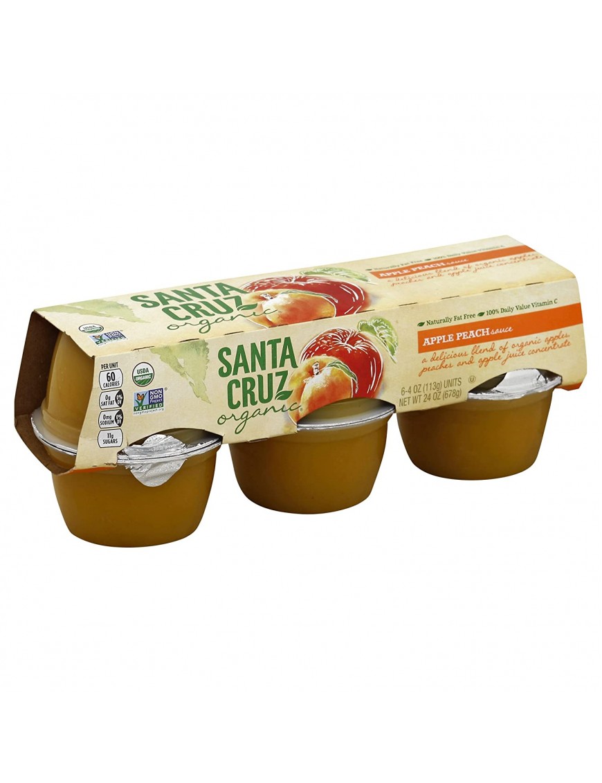 Santa Cruz Organics Apple Pch Sauce Cup (12x6 CT)