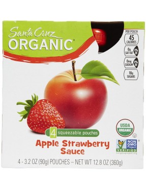 Santa Cruz Organic Apple Strawberry Sauce (6X4 Ct)