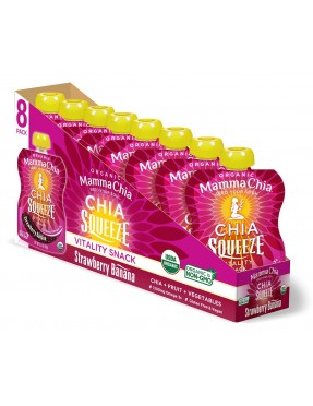 Mamma Chia Organic Chia Squeeze Strawberry Banana (16x3.5 OZ)