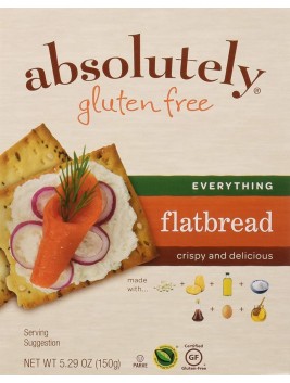 ABSOLUTELY GLUTEN FREE FLATBREAD GF EVERYTHING, 5.29 Ounce, Pack of 12