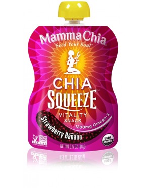 Mamma Chia Organic Chia Squeeze Strawberry Banana (16x3.5 OZ)