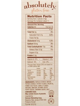 ABSOLUTELY GLUTEN FREE FLATBREAD GF EVERYTHING, 5.29 Ounce, Pack of 12